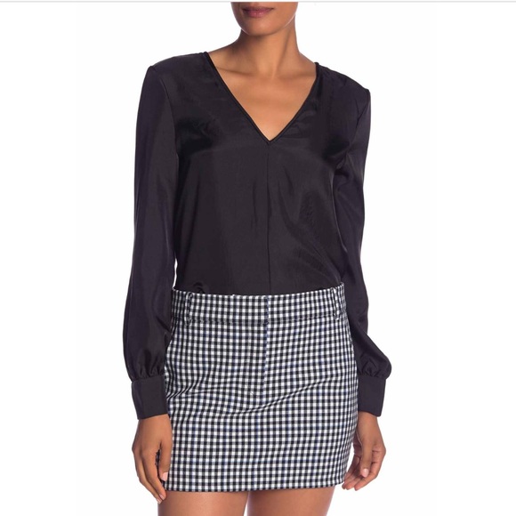 TIBI Mendini V-neck twill top - Picture 2 of 4